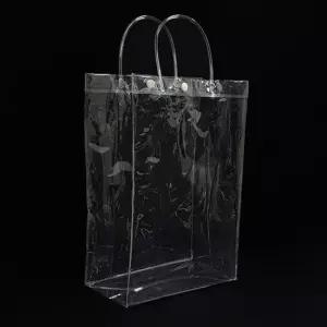 해변 수영장 물놀이 가방 S 똑딱이 PVC 비치백 투명 꽃가방 투명백 바캉스가방 PVC백