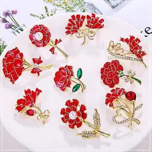 스승의날 카네이션브로치 꽃 카네이션뱃지 어버이날 QWFHC3UZ