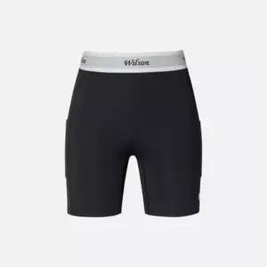 윌슨바지 VQA W241002TLS21-BLK 여성 자가드 밴드 하프 레깅스