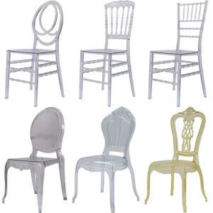 엔틱 빈티지 고스트 A타입 체어 투명 의자 브러쉬