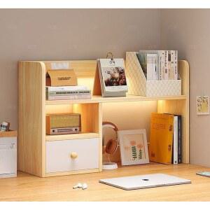 책상 상부장 수납 다층 책장 학생 데스크 책꽂이 책상위 선반