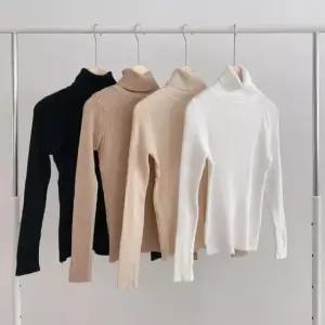 [옷은날개] 골지 니트 슬림핏 목폴라 티셔츠