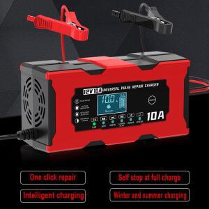 Lifepo4 납 산성 AGM 젤 PB 스마트 리튬 배터리 수리를위한 12V 10A 자동차 배터리 충전기 14.6V 10A 전기