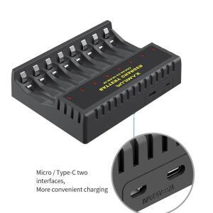 PUJIMAX 8 슬롯 AA/AAA 충전식 Bsatteries Type-C USB 범용 배터리 충전기 어댑터 전원 Accessori 용 배터