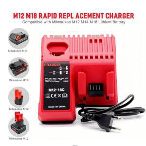 밀워키 M18 14.4V-18V 48-11-1850 48-11-1840 48-11-1815 48-11-1828용 교체용 리튬 이온 배터리 충전기 다