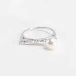 (실버) 린다 진주 스틱 반지