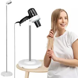이노라이프 헤어 드라이어 스탠드 베이스가 있는 조절 가능한 높이 핸즈프리 홀더 180도 회전 바닥 블로우