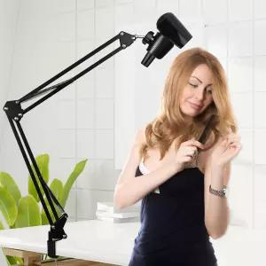 하이브사곤 헤어 드라이어 클램프 스탠드 - 다각도 조절 가능 다기능 금속 캔틸레버 베이스 손으로