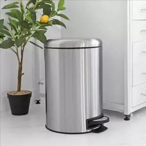 [SBD] 밟는 스테인레스 휴지통 페달 주방 휴지통 밀폐형 스텐 무소음 소프트