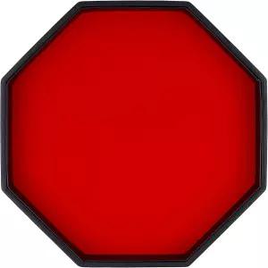 리리버 주사위 굴림 트레이 던전 크롤러 게임용 펠트 안감 PU 가죽 옥타곤 빨간색