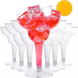 JOYIN 36개 투명 플라스틱 마르티니 잔 일회용 마가리타 컵 12온스 샴페인 피에스타용 칵테일 타코 나이트