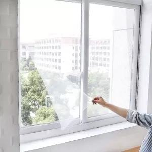 붙이는 미세모기망 창문탈부착 방충망 130x150 DIY모기장