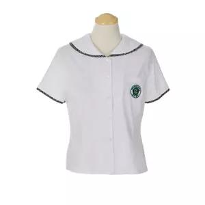 교복몰 베이지 블루 포인트 블라우스 (광주광남중) mlR6+2tHZ