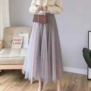 [옷은날개] 샤랄라 밴딩 쉬폰 A라인 날씬 스커트 롱치마