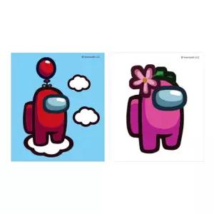 어몽어스 하늘 앤 꽃 보석십자수 스티커 9.5x11cm