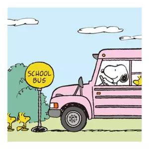 피너츠 TRAVEL시리즈 스누피 스쿨버스 보석십자수 캔버스 25x25cm