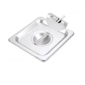 바트 스텐밧드 반찬통용 스텐밧드뚜껑(노치) 1/6 업소용보관용기 업소용