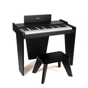 ZIPPY 피아노 키보드 37키 베이직 악기 798387 교육용 음악 우드 블랙 및 디지털