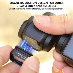 마그네틱 2X 텔레컨버터 DJl Osmo Pocket 3 부착 매크로 렌즈 클로즈업 HD 사진 필터 O5X5