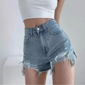 청반바지 빈티지 짧은 숏팬츠 핫팬츠 찢청 데님 연청 S NWFKBXHH