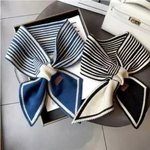 니트 줄무늬 목도리 머플러 목도리 가을 니트 스카프 머플러 봄