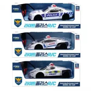 라이트 랜덤 폴리스카 RC카 불빛자동차 무선조종 장난감자동차 어린이 선물 놀이용