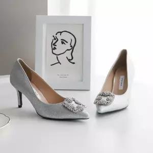 국내제작 사각 큐빅 장식 미들굽 펌프스힐 웨딩구두Y PUe8+8IlX