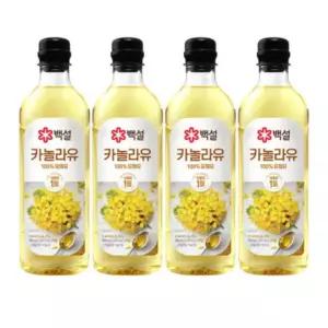 백설 카놀라유 900ml 4개