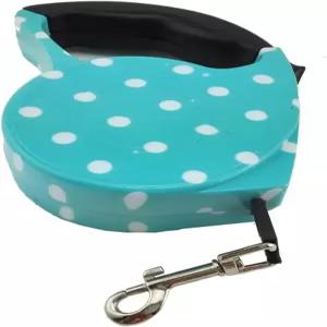 유톤 16.5피트 애완견 고양이 강아지 접이식 목줄 견인 로프 워킹 리드 목줄파란색