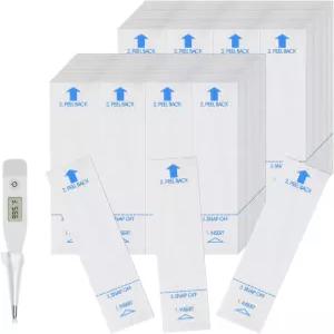 SenseYo 100개 일회용 디지털 온도계 프로브 커버 소매 투명 온도 칼집 슬리브 구강 겨드랑이 직장 체온계