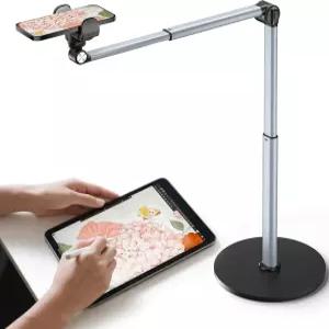 녹음용 헤비 듀티 알루미늄 오버헤드 폰 스탠드 샷용 조절 가능한 삼각대 요리 제작 촬영 페인팅을 위한