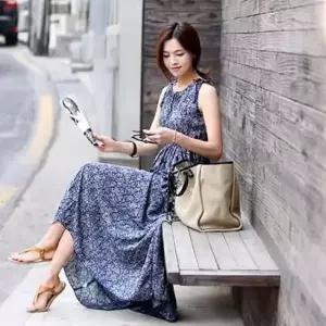 [옷은날개] 날씬 롱원피스 허리밴딩 어깨리본 럭셔리 주름 원피스