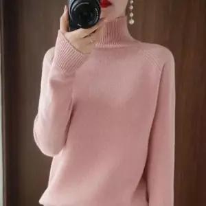 [옷은날개] 베이직 여성 니트티 터틀넥 폴라 니트 긴팔 티셔츠