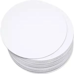 퀴키 40팩 케이크 보드 원형 10인치 화이트 서클 기본 식품 등급 골판지 플레이트 더 얇지만 강함