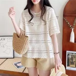 [SBD] 러블리룩 블라우스 자수 펀칭