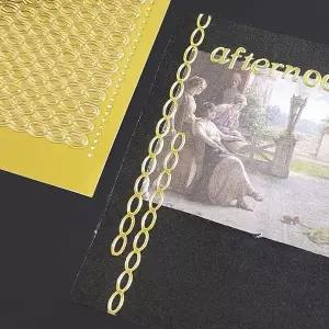 PVC 스티커 체인링 골드