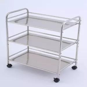 업소용 트롤리 주방 스테인레스 선반 이동식 카트 랙 식당용 보관함 배식