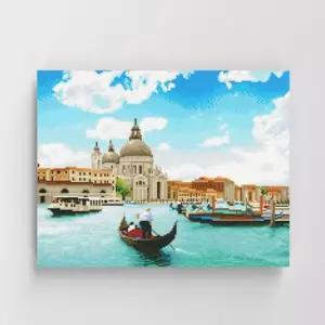 명화풍경 푸른 하늘의 베니스 보석십자수 캔버스 40x50cm
