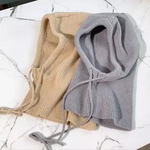 여성 니트 겨울 따뜻한 바라클라바 후드 넥 워머