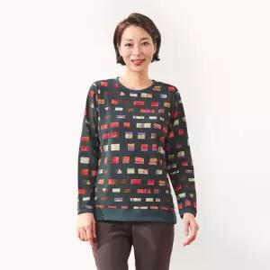 [마담엘레강스] 몬드리 라운드넥 티블라우스 N243BL70