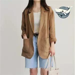 베이지 데일리 기본 세련된 여자 여성 린넨 베이직 무지 편안한