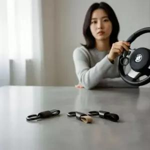 고급 스마트키홀더 자동차 차키고리 스트랩 250mm 차량용 열쇠고리