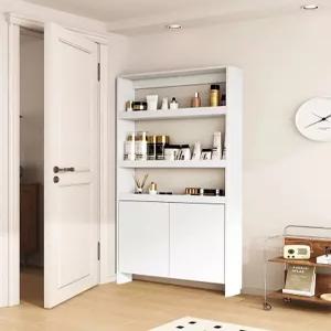 초슬림 문뒤 수납 선반 좁은 공간 활용 다층 벽걸이 책장