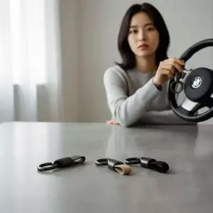 고급 스마트키홀더 자동차 차키고리 스트랩 250mm 차량용 열쇠고리