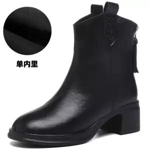 여성 빈티지 겨울 가을 신발 소프트 가죽 소가죽 부츠 라운드 아이템 플랫워커 앵클 워커 트렌디 HT4