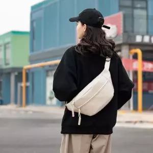 슬림 크로스백 힙색 커플 웨이스트백 경량 여행 데일리룩 외출용 패션 슬링백 가방