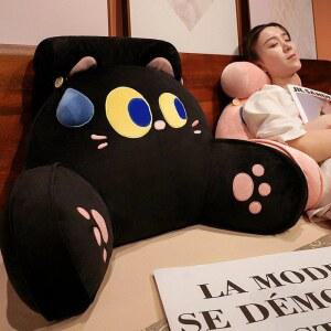 오르뮤 까망고양이 등쿠션 허리쿠션 침대 의자 등받이 삼각 사무실