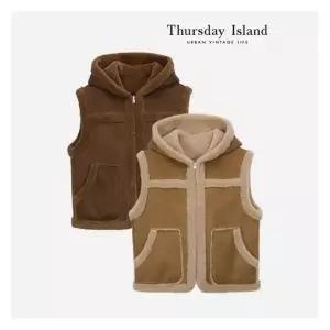 써스데이아일랜드Thursday Island 후드 아웃포켓 무스탕T238MLT302W2356593