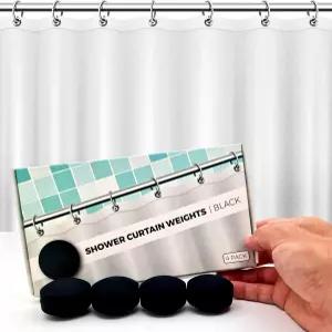 스플래시 프리 목욕 경험을 위한 강력한 방목 방지 자석 샤워 커튼 무게 - 360 실리콘 랩 녹슬지 않음