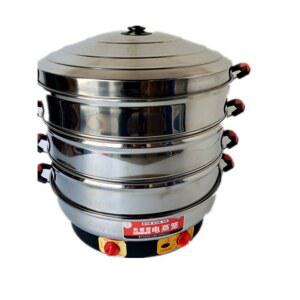 대용량 업소용 전기찜기 만두찜기 대형 스텐 220V 47CM 스팀